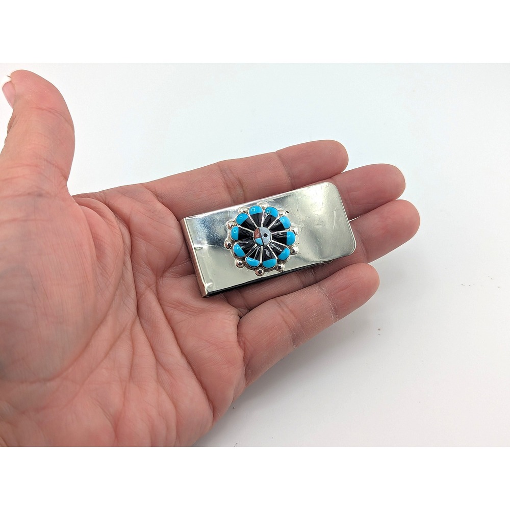 Handmade Sterling Silver Money Clip‎ Original Native American Men's Acc ***